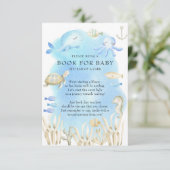 海の下の男の子の赤ちゃんシャワー本ベビー エンクロージャーカード (スタンド正面)