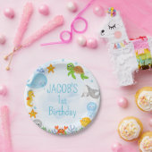 海の下の男の子海の上のワンダーザ海の最初の誕生日 ペーパープレート (パーティー)