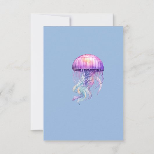 海の下の男の子男の赤ちゃん サンキューカード (裏面)