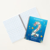 海の下の第2誕生日フォトゲストブック ノートブック (内部)