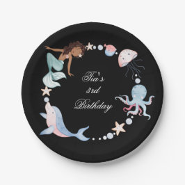 海の下の紙プレート ペーパープレート