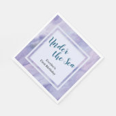 海の下の紫の大理石 スタンダードランチョンナプキン (角)