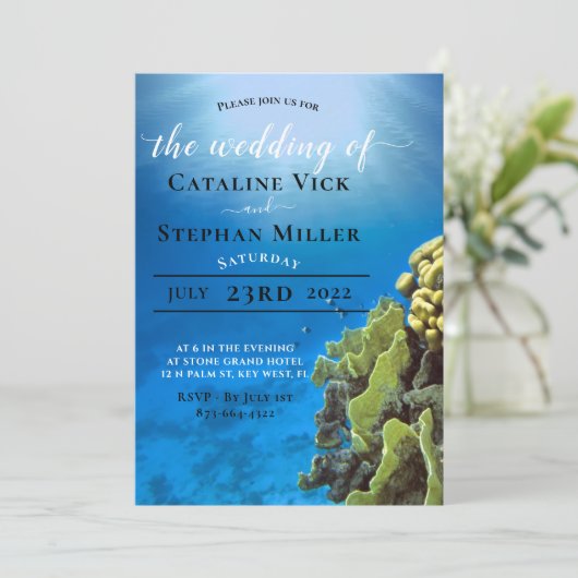 海の下の結婚式招待状 招待状 (スタンド正面)