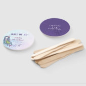 海の下の色のトレンド人魚をテーマにした誕生日 ハンドファン (組立なし)