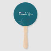 海の下の色のトレンド海をテーマにした赤ちゃんシャワー ハンドファン (裏面)