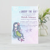 海の下の色のトレンド海をテーマにした赤ちゃんシャワー 招待状 (スタンド正面)