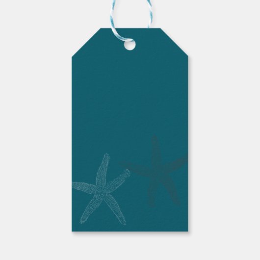 海の下の色のトレンド赤ちゃんシャワーありがとう ギフトタグ (裏面)