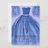 海の下の藍の人魚のドレスキンセアニェラ 招待状 (正面)