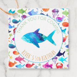 海の下の虹の水色ありがとう フェイバータグ