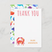海の下の虹色の魚に感謝を捧ぐ サンキューカード (正面/裏面)