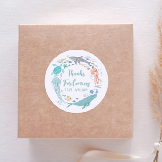 海の下の誕生日ありがとう ラウンドシール