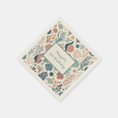 海の下の誕生日の海ウィスパーパターン スタンダードカクテルナプキン (角)