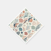 海の下の誕生日の海ウィスパーパターン スタンダードカクテルナプキン (角)