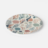 海の下の誕生日の海ウィスパーパターン ペーパープレート (アングル)