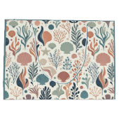 海の下の誕生日の海ウィスパーパターン ラージペーパーバッグ (裏面)