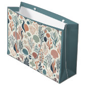 海の下の誕生日の海ウィスパーパターン ラージペーパーバッグ (正面アングル)