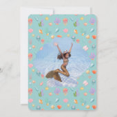 海の下の誕生日写真ありがとう 招待状 (裏面)