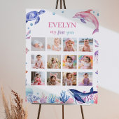 海の下の誕生日12フォトマイルストーンポスター ポスター