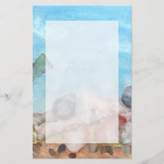 海の下の貝 便箋 (正面)