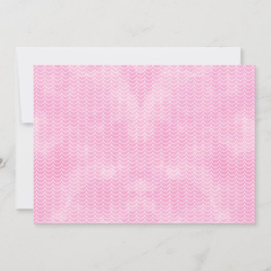 海の下の赤い人魚1歳の誕生日 招待状 (裏面)