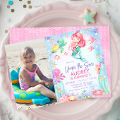 海の下の赤い人魚1歳の誕生日 招待状