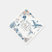 海の下の赤ちゃんシャワーで魅惑的な水色 スタンダードカクテルナプキン (角)