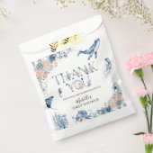 海の下の赤ちゃんシャワーで魅惑的な水色 フェイバーバッグ (封をした状態)