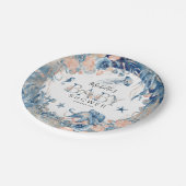 海の下の赤ちゃんシャワーで魅惑的な水色 ペーパープレート (アングル)