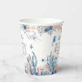 海の下の赤ちゃんシャワーで魅惑的な水色 紙コップ (右)