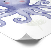 海の下の赤ちゃんシャワーを歓迎する ポスター (角)