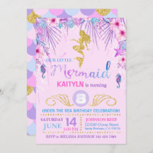 海の下の輝く人魚の誕生日