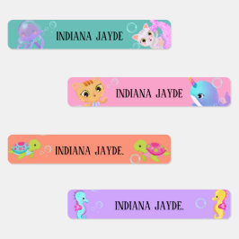 海の下の防水名ラベル。 ラベル