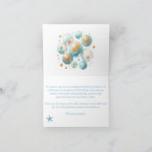 海の下の青いイルカ サンキューカード (内部)