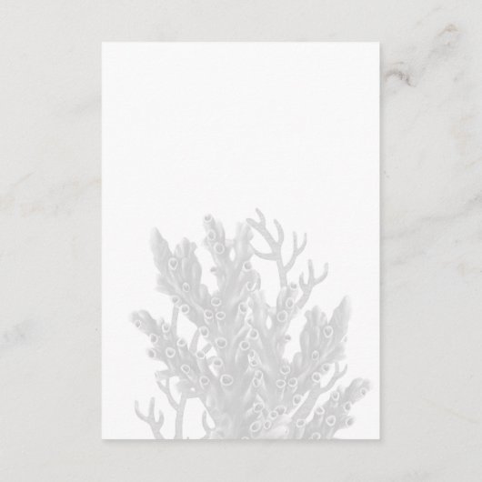 海の下の青いサンゴ結婚類 エンクロージャーカード (裏面)