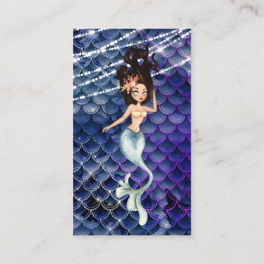 海の下の青い人魚きらめく～ビーチ 名刺 (裏面)