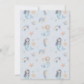 海の下の青い人魚の誕生日パーティー 招待状 (裏面)