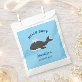 海の下の青い挨拶 ベイビーシャワー グレー クジラ フェイバーバッグ