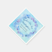 海の下の青い水の色の珊瑚の最初の日 スタンダードカクテルナプキン (角)