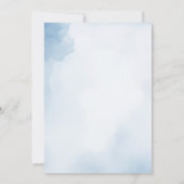 海の下の青い水色のベビーシャワー 招待状 (裏面)