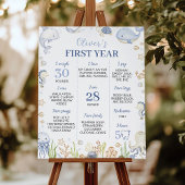 海の下の青い海動物パーティーの節目 ポスター