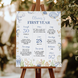 海の下の青い海動物パーティーの節目 ポスター