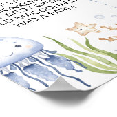 海の下の青い海動物パーティーの節目 ポスター (角)