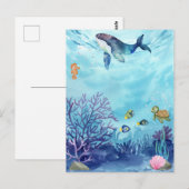 海の下の青い海 ポストカード (正面/裏面)