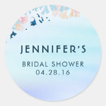 海の下の青い熱帯魚ブライダルシャワー