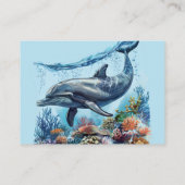 海の下の青い男の子の赤ちゃんシャワーおむつラッフル エンクロージャーカード (裏面)