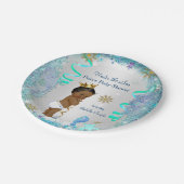 海の下の青い金ゴールド王子の赤ちゃんシャワーエスニック ペーパープレート (アングル)