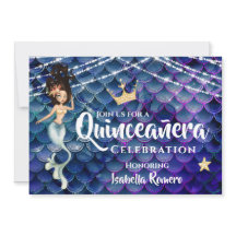 海の下の青のマーメイドとミサQuinceaenera