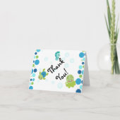 海の下の青の赤ちゃんシャワーサンキューカード! サンキューカード (正面)