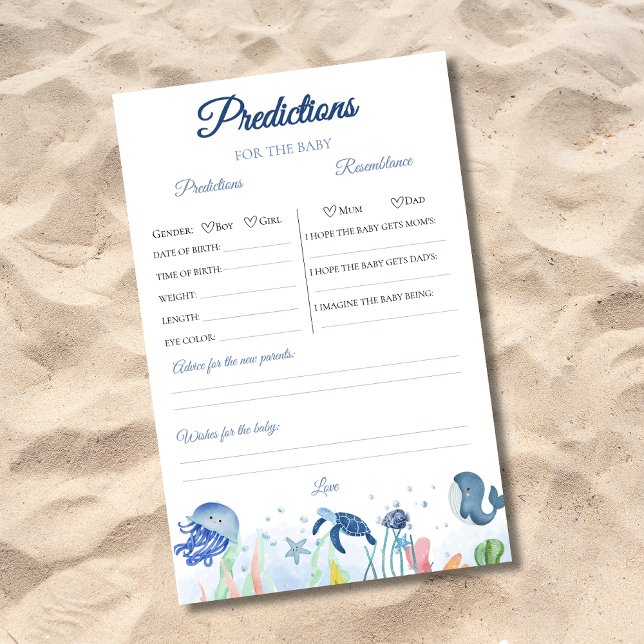 海の下の青の赤ちゃんシャワー予測ゲーム (クリエイターアップロード済み)