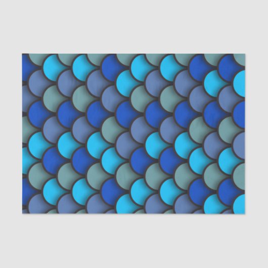 海の下の青はかりで測と緑の魚誕生日 薄葉紙 (正面)